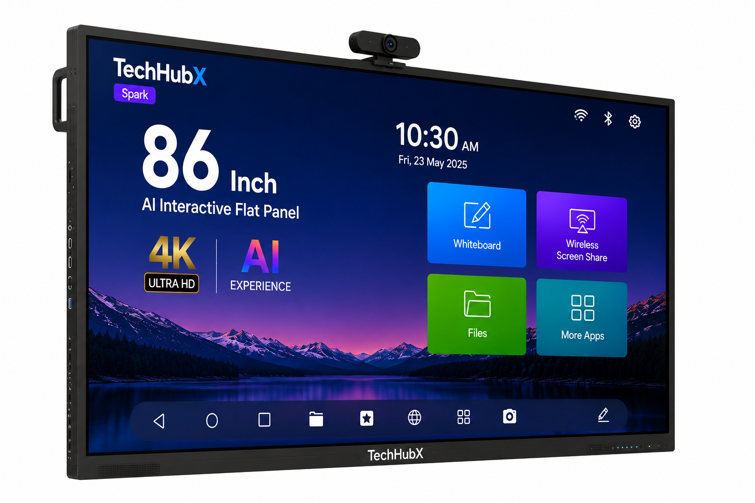 TechHubX Spark 86 Inch AI Interactive Flat Panel 4K Smart Board